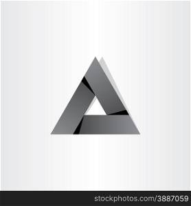 black triangle abstract geometry symbol design