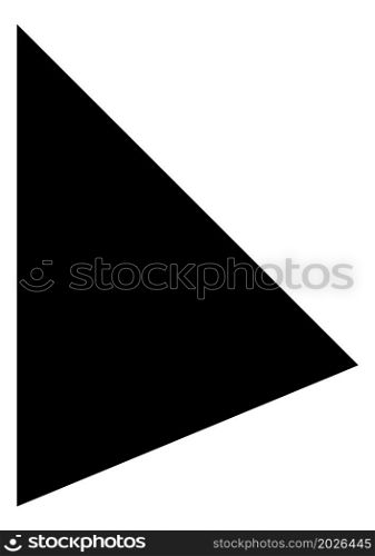 Black triangle icon. Modern simple mouse cursor isolated on white background. Black triangle icon. Modern simple mouse cursor