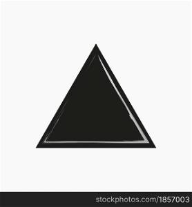Black triangle icon with gray lines. Geometric figure. Outline symbol collection. Vector illustration. Stock image. EPS 10.. Black triangle icon with gray lines. Geometric figure. Outline symbol collection. Vector illustration. Stock image.