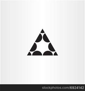 black triangle symbol geometric icon logo element