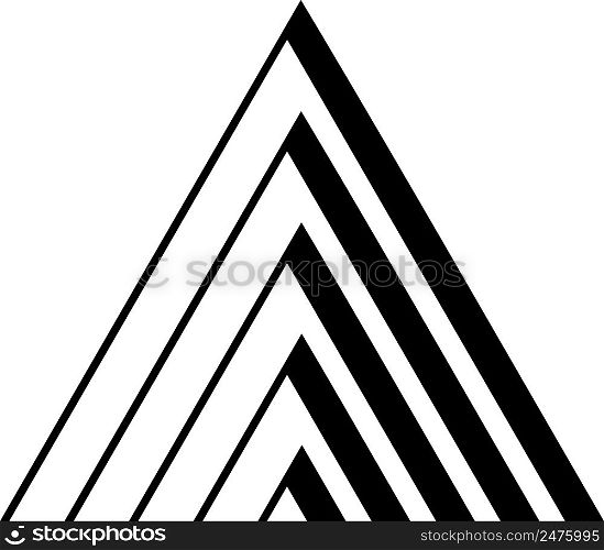 Black triangular logo stripes in modern style