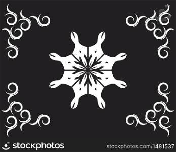 Black tribal background icon template