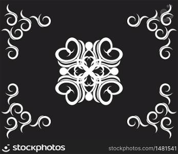 Black tribal background icon template