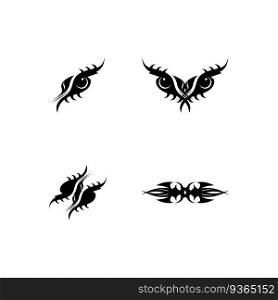 Black Tribal Tattoo Abstract Symbol Template
