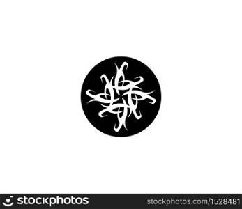 Black tribal tattoo icon and symbol template