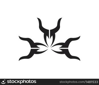 Black tribal tattoo logo template