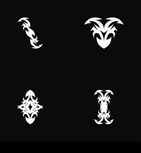 Black tribal tattoo symbol illustration