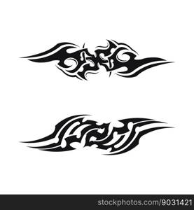 black tribal vector logo design icon and sign tribal