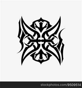 black tribal vector logo design icon and sign tribal