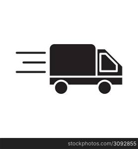 black truck icon on white background. Courier service delivery. Vector illustration. stock image. EPS 10.. black truck icon on white background. Courier service delivery. Vector illustration. stock image.