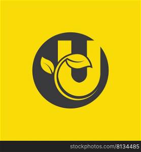 black≤tter u logo on yellow background