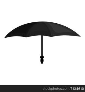 Black umbrella icon. Cartoon of black umbrella vector icon for web design isolated on white background. Black umbrella icon, cartoon style