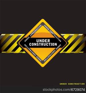 Black under construction background with copy space ideal web site template