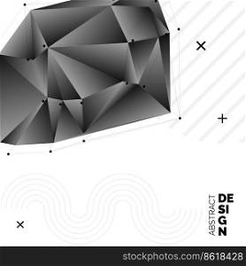 Black vector blurry triangle background design. Geometric background in Origami style with gradient Vector Illustration
