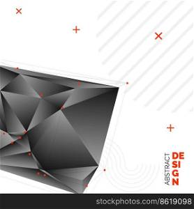 Black vector blurry triangle background design. Geometric background in Origami style with gradient Vector Illustration