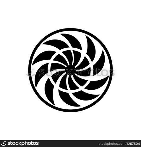 black vortex illustration logo vector