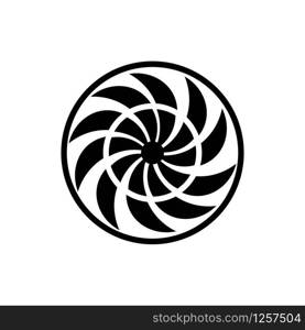 black vortex illustration logo vector