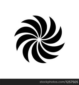 black vortex illustration logo vector