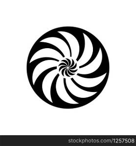 black vortex illustration logo vector