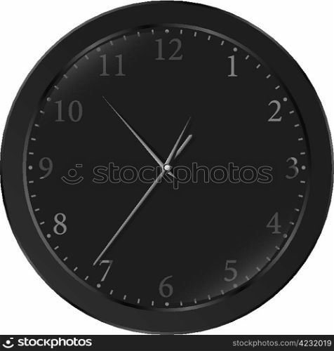 Black wall clock