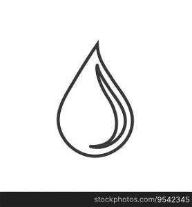 black water drop vector icon element concept design template 