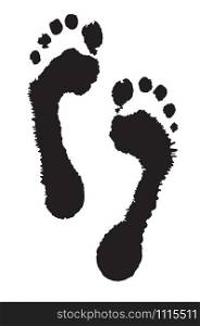 Black watercolor Footprints for your creativity