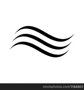 Black wave vector icon isolated on white background. Black wave vector icon isolated on white