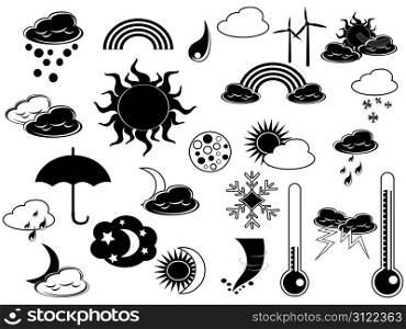 black weather icon for web design