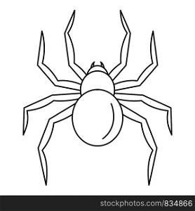 Black widow spider icon. Outline black widow spider vector icon for web design isolated on white background. Black widow spider icon, outline style