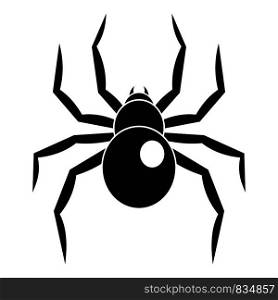Black widow spider icon. Simple illustration of black widow spider vector icon for web design isolated on white background. Black widow spider icon, simple style
