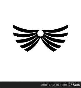 black wing illustration logo vector