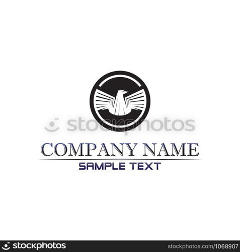 Black wing logo symbol for a professional designer