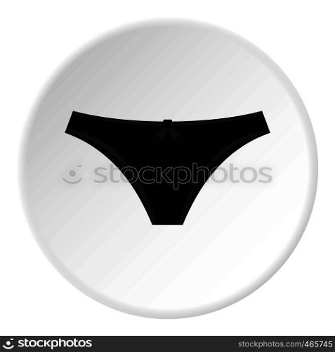 Black woman panties icon in flat circle isolated on white background vector illustration for web. Black woman panties icon circle