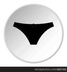 Black woman panties icon in flat circle isolated on white background vector illustration for web. Black woman panties icon circle