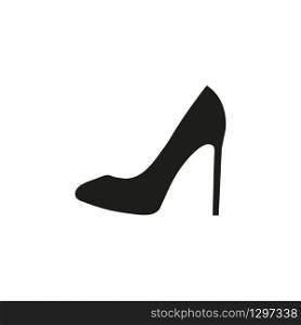 Black woman shoe icon. Vector. Black woman shoe icon. Vector.