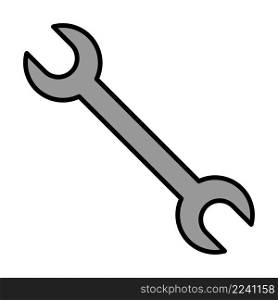 black wrench on white background. Repair symbol. Tool for work. Vector illustration. stock image. EPS 10.. black wrench on white background. Repair symbol. Tool for work. Vector illustration. stock image.