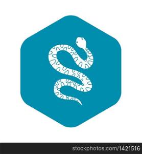 Black writhing snake icon. Simple illustration of black writhing snake vector icon for web. Black writhing snake icon, simple style