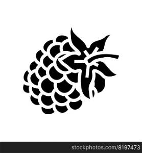 blackberry berry glyph icon vector. blackberry berry sign. isolated symbol illustration. blackberry berry glyph icon vector illustration