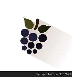 Blackberry color icon with shadow. Flat vector illustration. Blackberry icon with shadow. Flat vector illustration