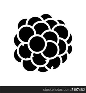blackberry juicy berry glyph icon vector. blackberry juicy berry sign. isolated symbol illustration. blackberry juicy berry glyph icon vector illustration