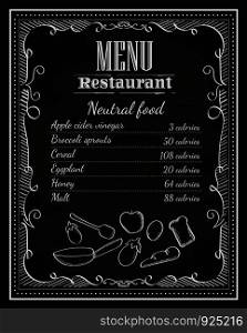 blackboard restaurant hand drawn chalkboard frame vintage menu label vector