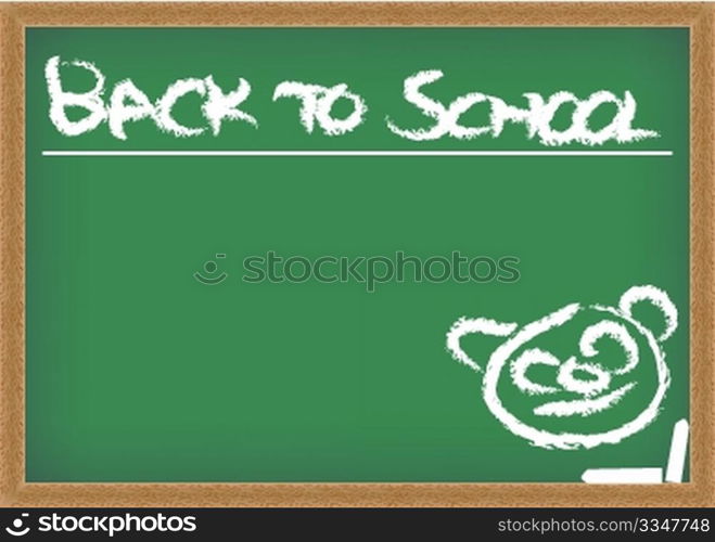 Blackboard with Back to School Sign
