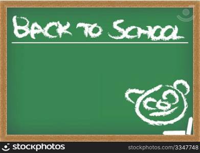 Blackboard with Back to School Sign