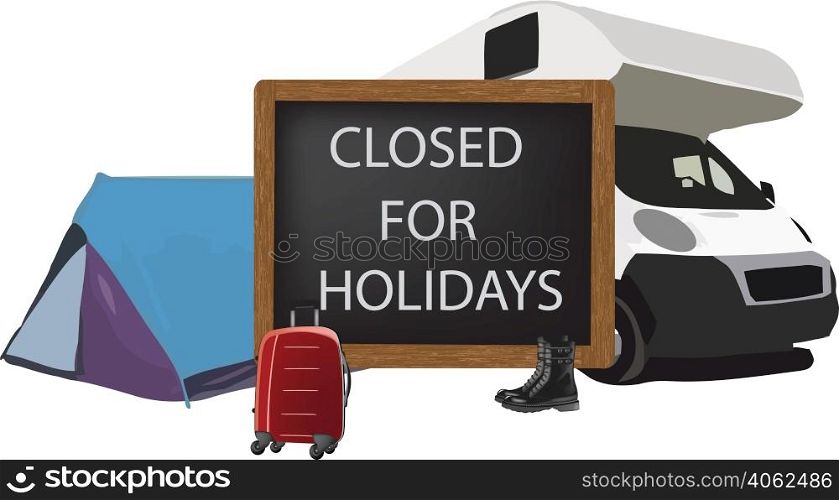 blackboard with written closed for holidays. blackboard with written closed for holidays-