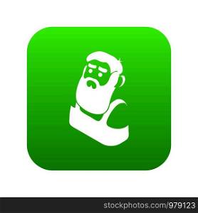 Blacksmith icon green vector isolated on white background. Blacksmith icon green vector