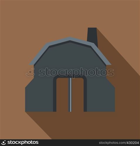 Blacksmith workshop building icon. Flat illustration of blacksmith workshop building vector icon for web. Blacksmith workshop building icon, flat style