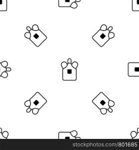 Blacksmiths apron pattern repeat seamless in black color for any design. Vector geometric illustration. Blacksmiths apron pattern seamless black