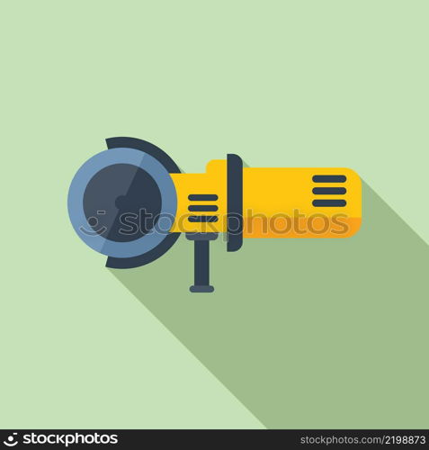 Blade grinding machine icon flat vector. Hand tool. Cutter stone. Blade grinding machine icon flat vector. Hand tool