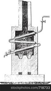 Blakey boiler, vintage engraved illustration. Industrial encyclopedia E.-O. Lami - 1875.