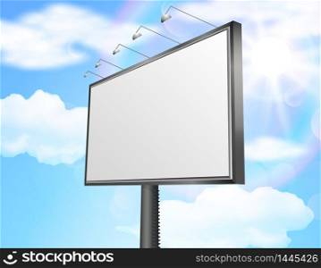 Blank billboard for new advertisement. vector